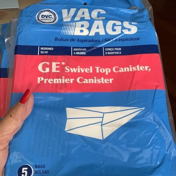 GE swivel top canister, premier canister vacuum bags (three packs of five) - Picture 3 of 3